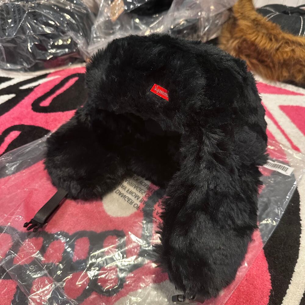 Supreme Ushanka Hat (FW25) – Black – S/M – Brand New
